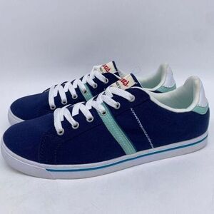 Lands End Shoes Womens 6B Deep‎ Sea Canvas Casual Sneakers Walking 4526 Ladies